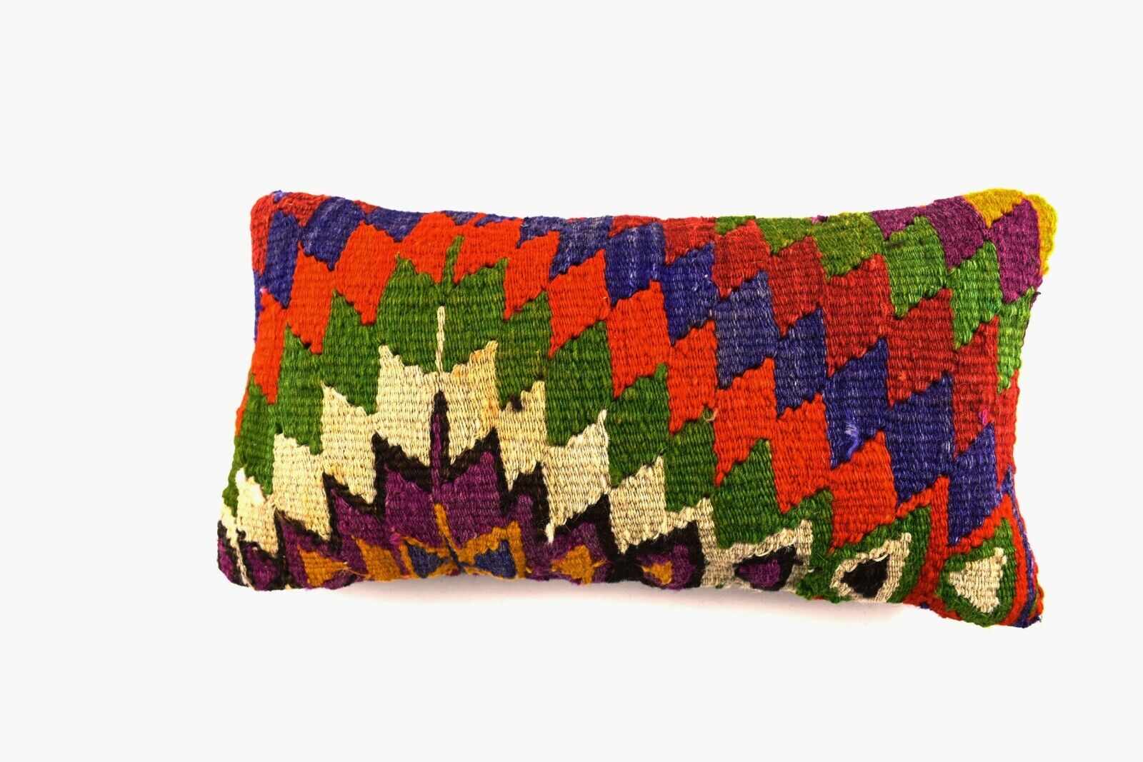 8x16 Kilim Pillow Cover Vintage Tribal Oushak Kilim Ethnic Lumbar Cover A2968