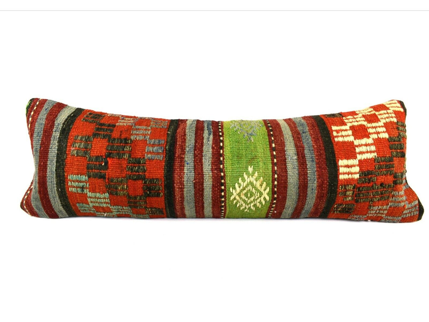 Kilim Pillow Cover 12x36 Handwoven Ethnic Vintage Handwoven Kilim Cushion A3236