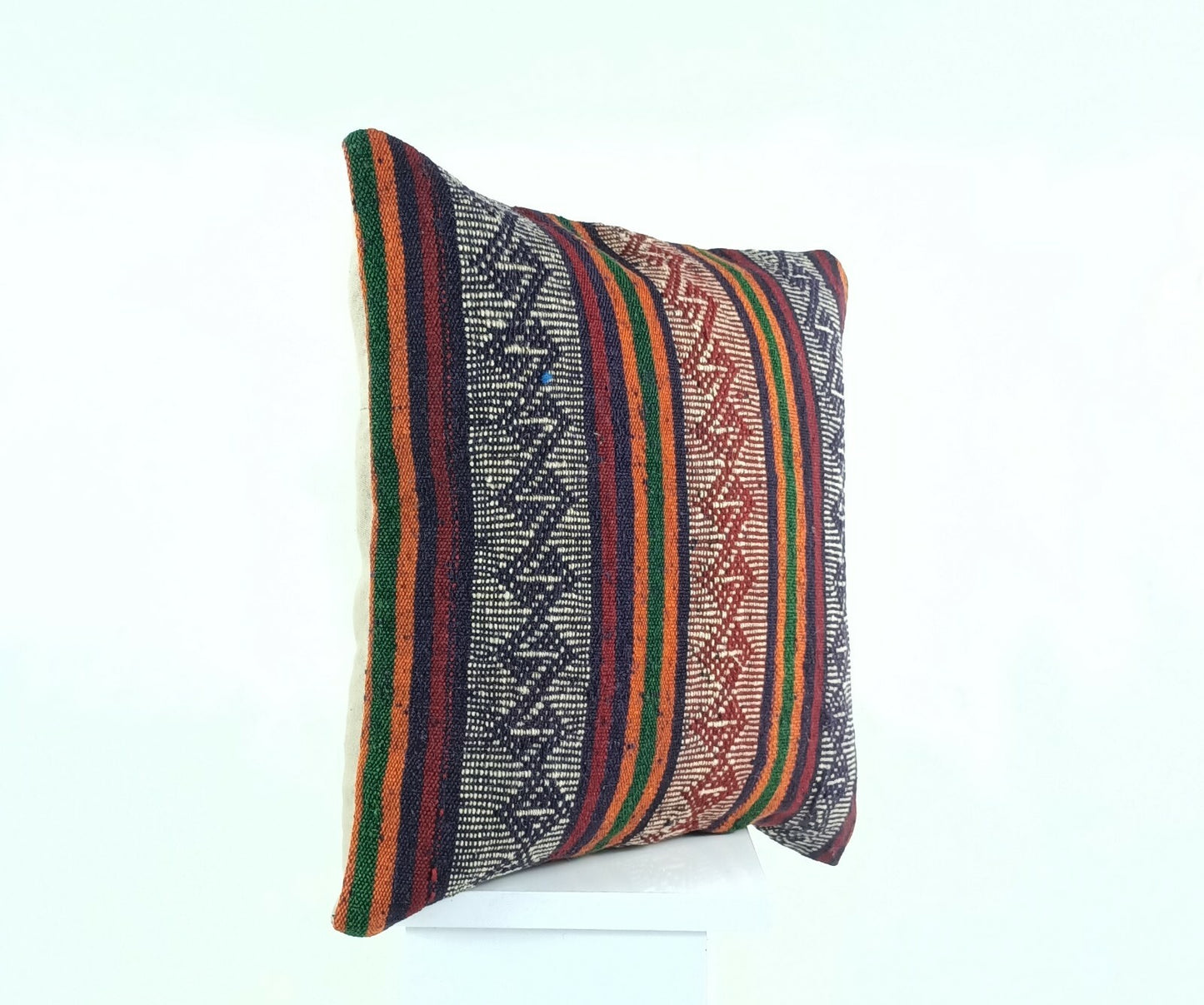Oushak Kilim Pillow Cover 16x16 Handmade Anatolian Traditonal Wool Cushion A454