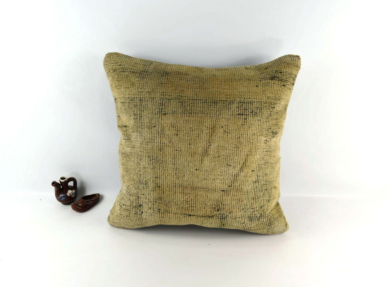 Oushak Kilim Pillow Cover 20x20 Handknotten Vintage Sofa Cushion Cover A3117