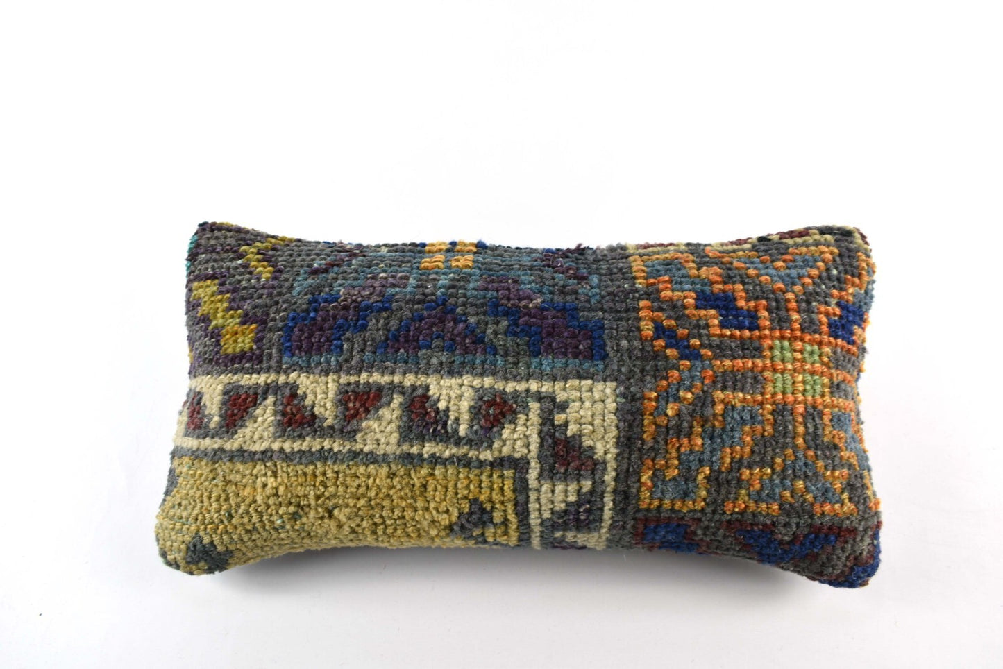 Turkish Cushion Cover 8"x16" Handmade Vintage Boho Ethnic Throw Pillow Case 4436