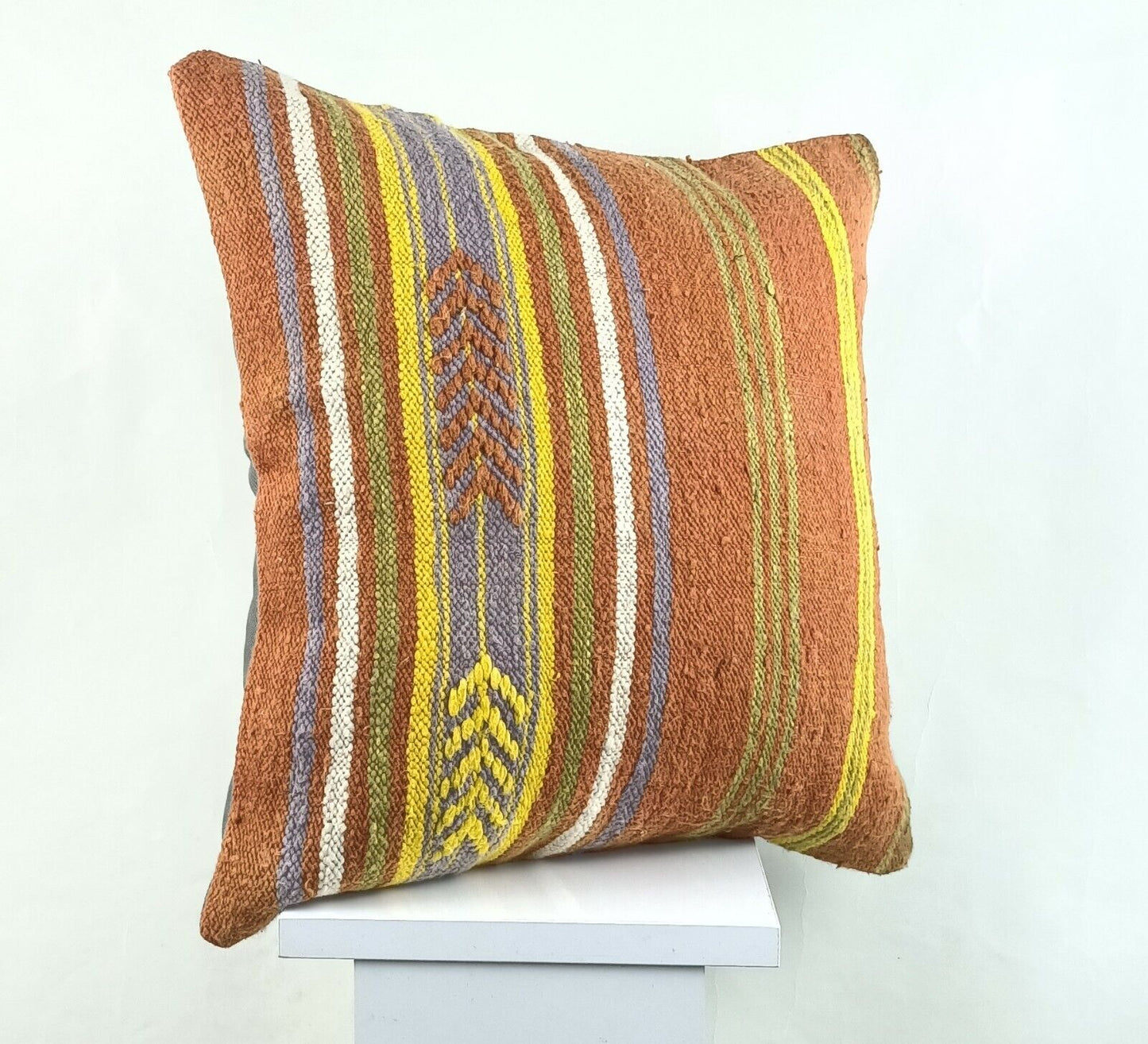 Kilim Pillow Cover 16x16 Oriental Traditional Handmade Bohemian Cushion A1174