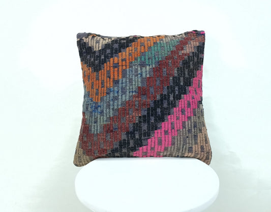 16x16 Ethnic Vintage Turkish Rug Pillow Cover Home Decorative Boho Cushion 1620