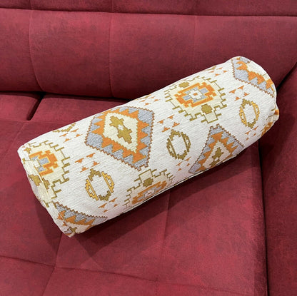 Bolster Pillow Cover Woven Soft Fabric Pattern Ethnic Tribal Oriental Bolster