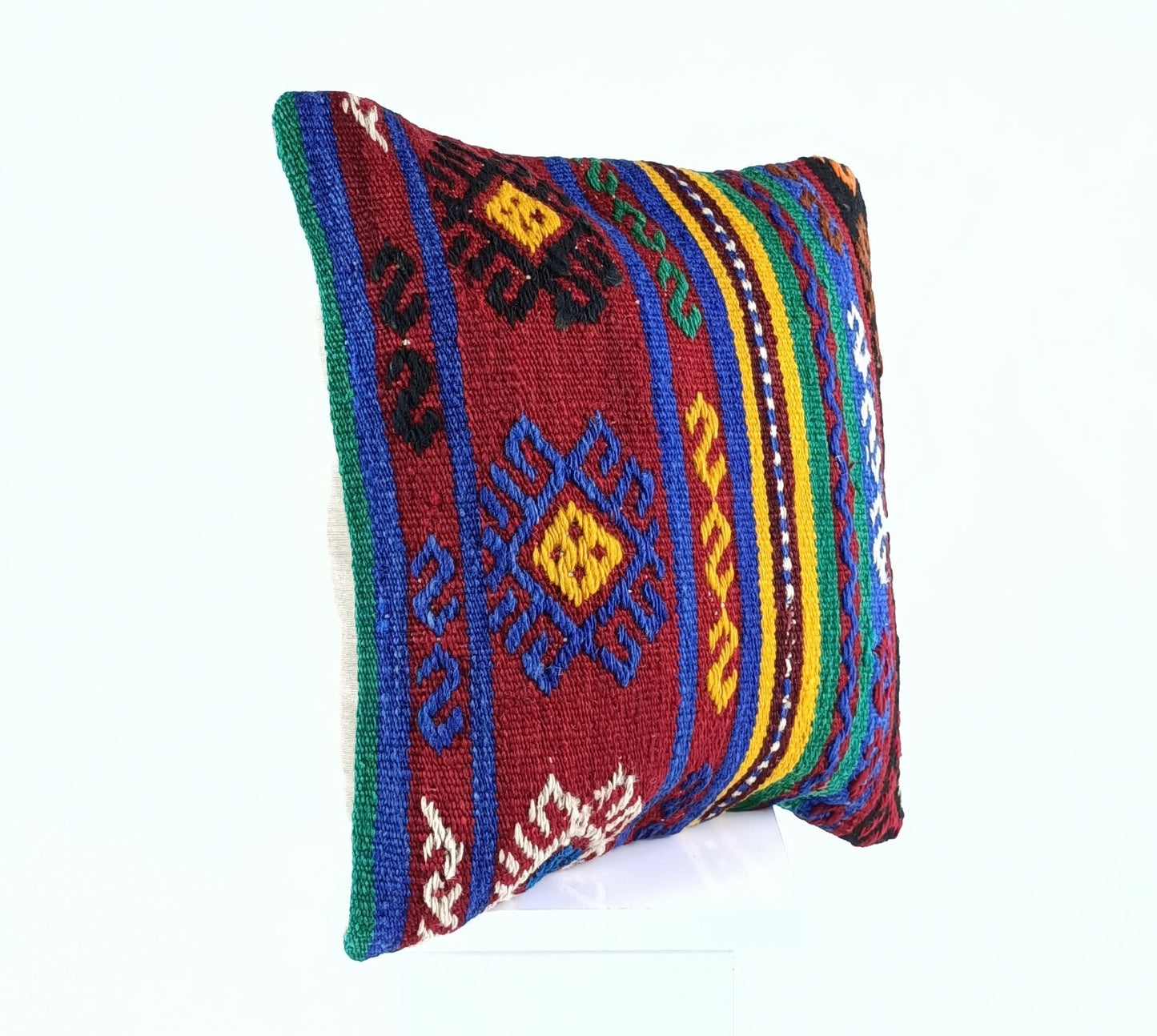 Oushak Kilim Pillow Cover 16x16 Handmade Rug Traditional Sofa Couch Cushion A566