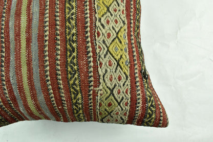 Kilim Pillow Cover 20x20 Home Decorative Handmade Ethnic Oushak Rug Pillow A1871