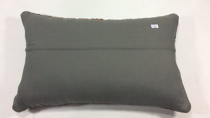 Kilim Pillow Cover 12x20 Handmade Turkish Rug Boho Ethnic Lumbar Cushion 1188