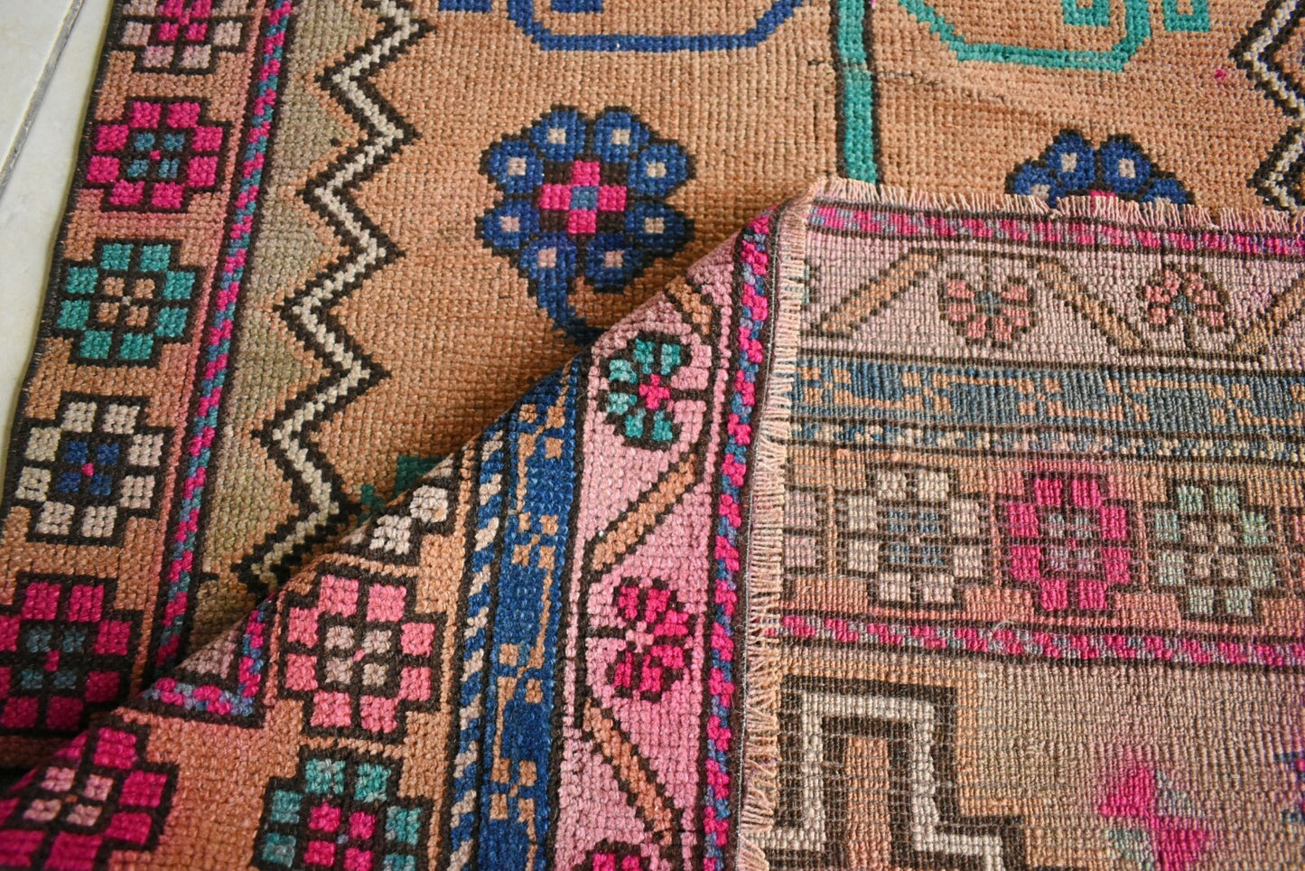 Long Turkish Runner 5.6x2.4 ft Vintage Runner Hallway Runner Handwoven Rug R33