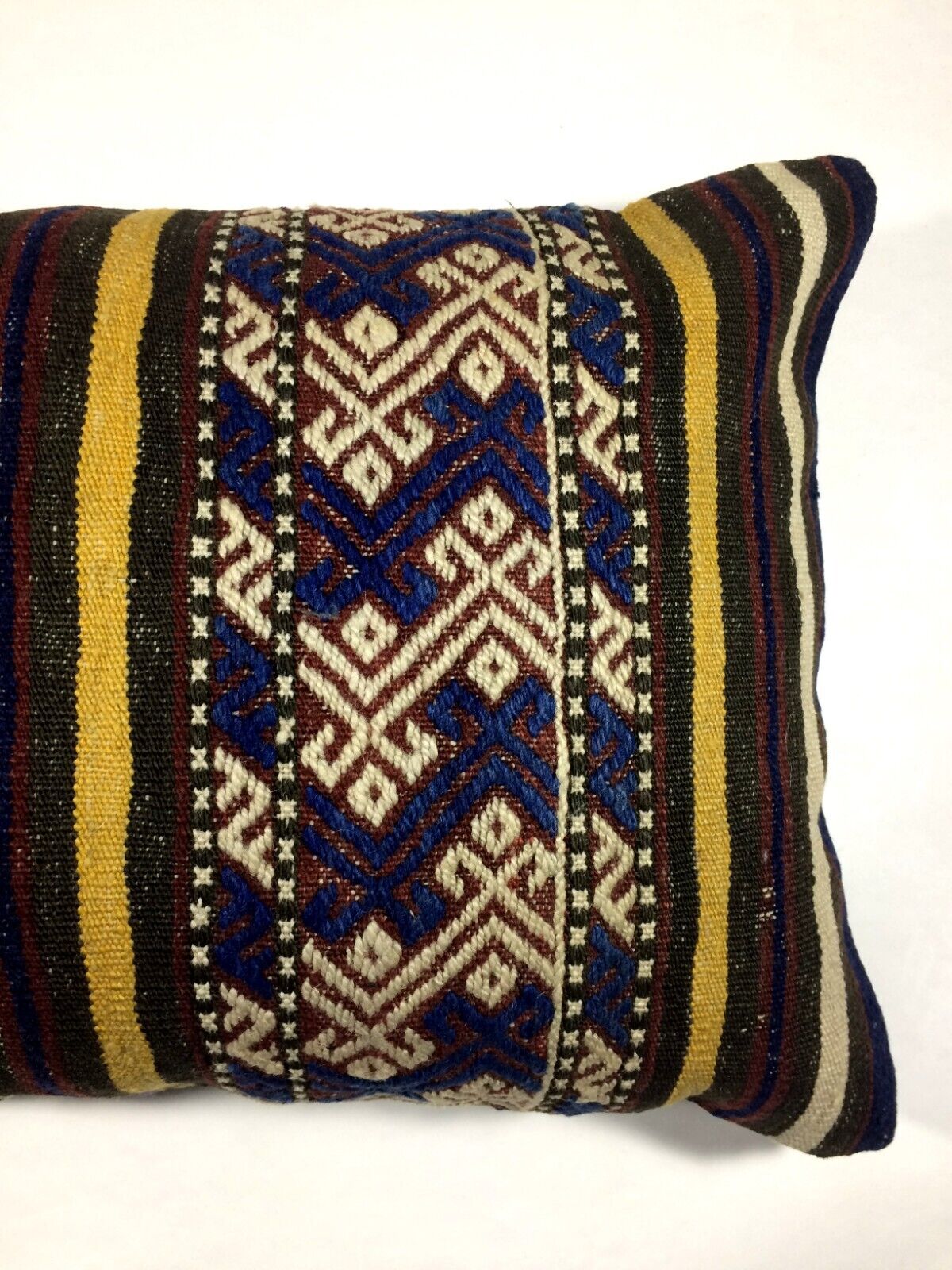 Kilim Pillow Cover 16x24 Tribal Vintage Turkish Carpet Lumbar Pillow Cover 276