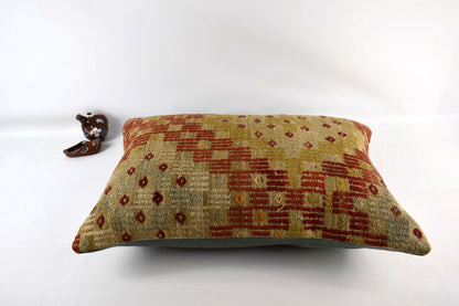 Kilim Pillow Cover 16x24 Ethnic Traditional Oushak Kilim Cushion Cover A3056