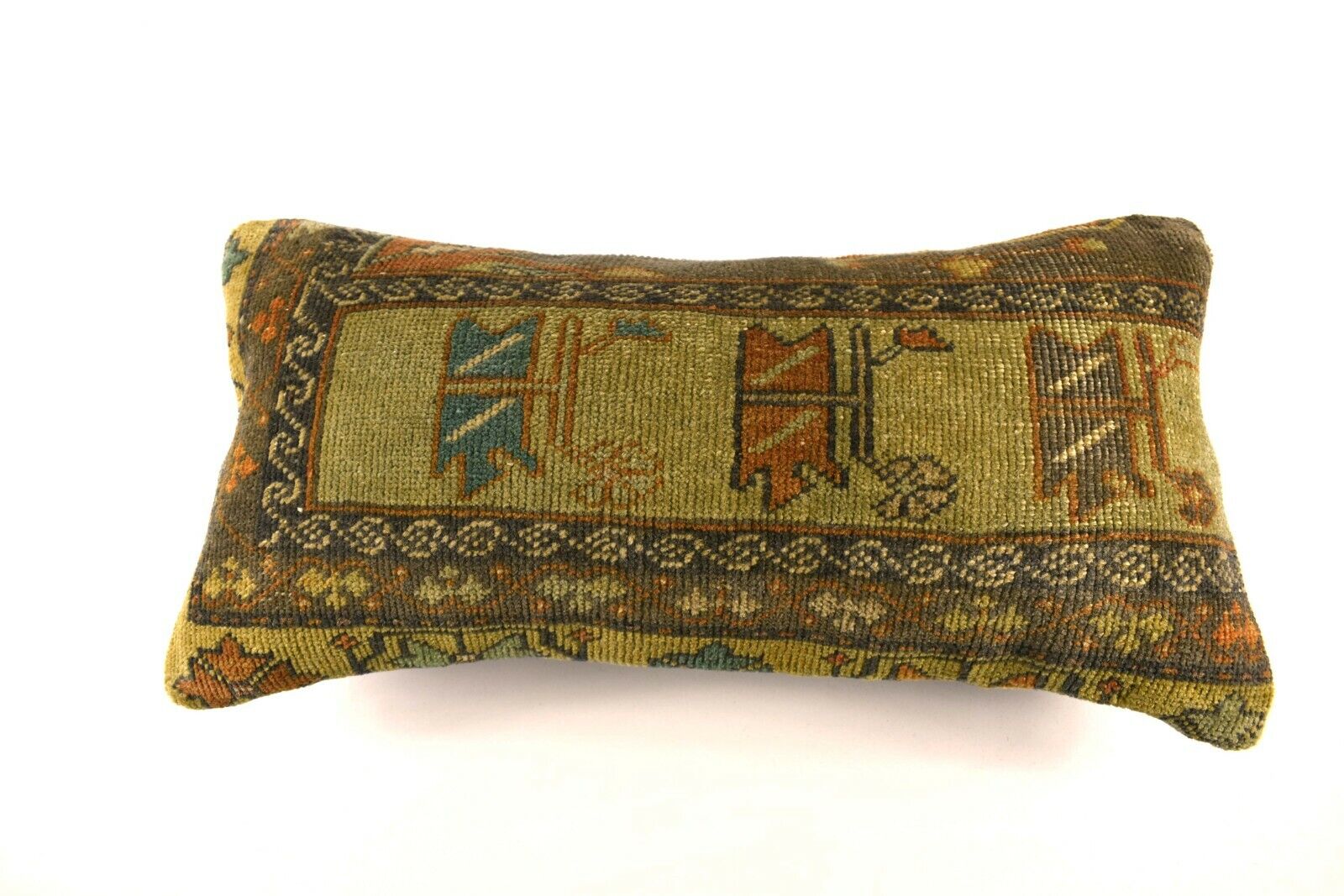 12x24 Kilim Pillow Cover Vintage Ethnic Oushak Rug Lumbar Cushion Cover A2932