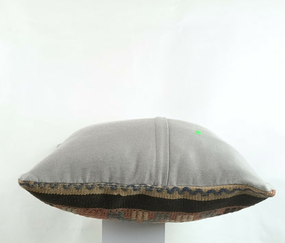 Kilim Pillow Cover 20x20 Home Decorative Handmade Ethnic Oushak Rug Pillow A1200