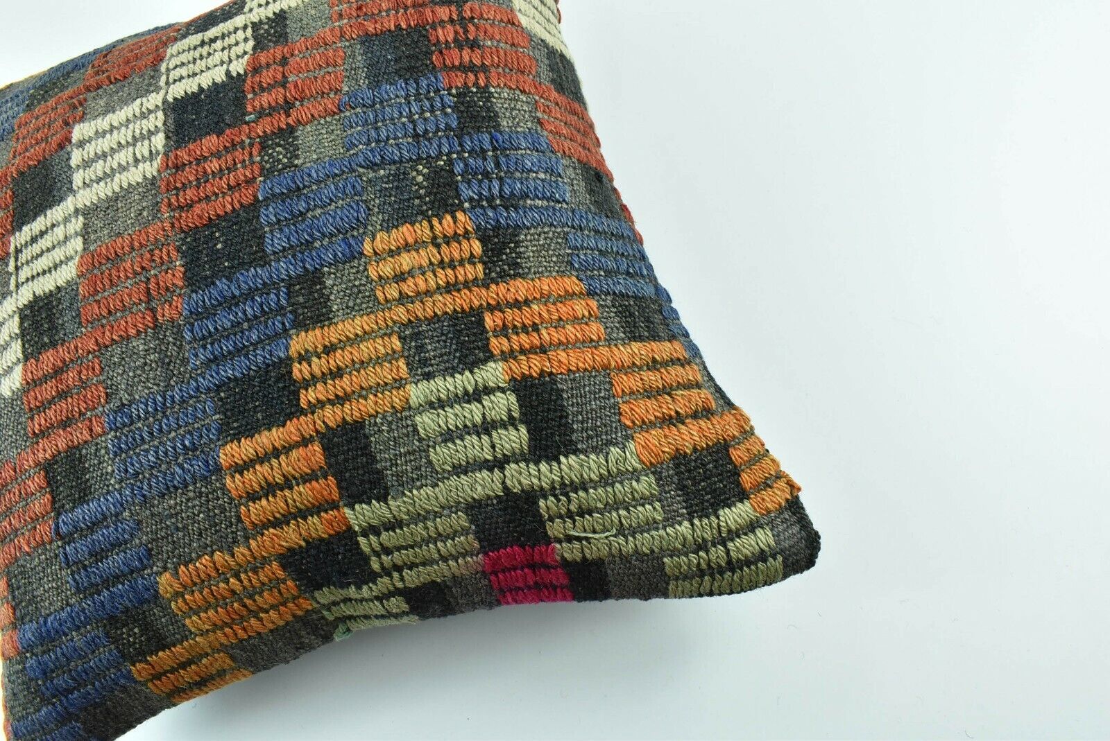 Kilim Pillow Cover 16x16 Oriental Traditional Handmade Bohemian Cushion A1628