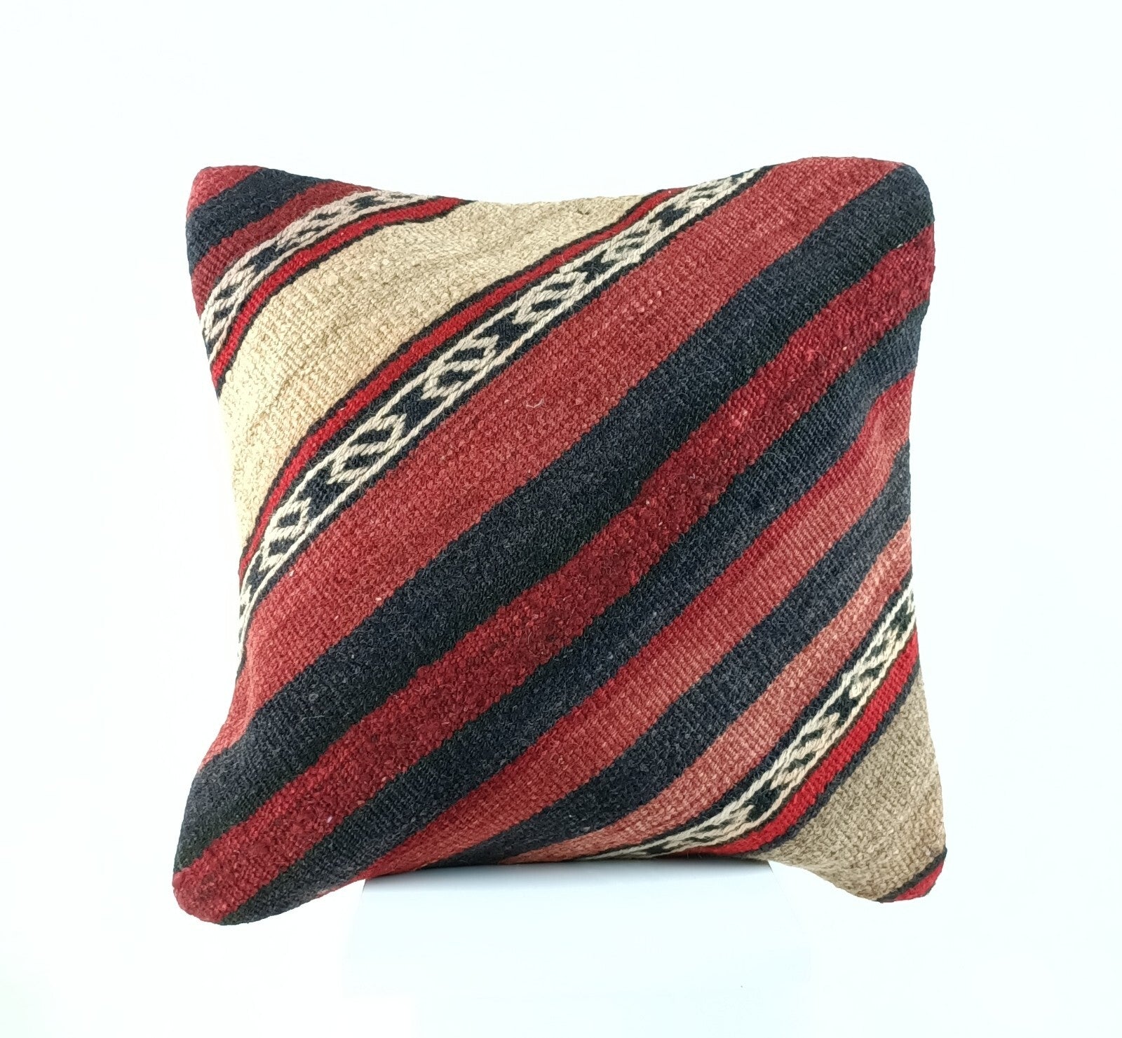 18"x18" Kilim Pillow Cover  Handmade Turkish Vintage Cushion Tribal Lumbar 2359