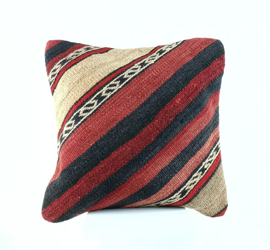18"x18" Kilim Pillow Cover  Handmade Turkish Vintage Cushion Tribal Lumbar 2359