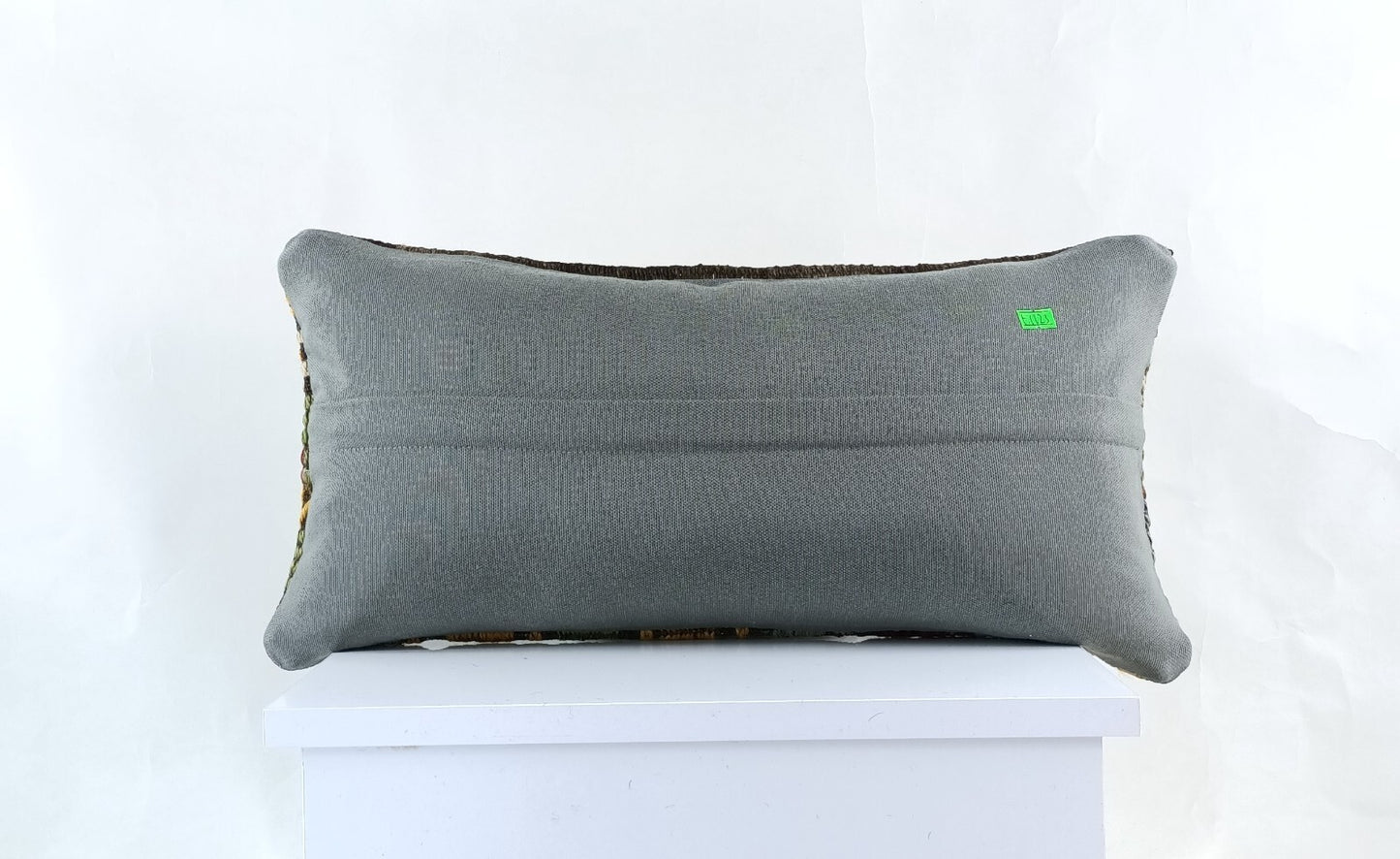 10x20 Kilim Lumbar Pillow Cover Vintage Ethnic Oushak Kilim Pillow Cover E1123