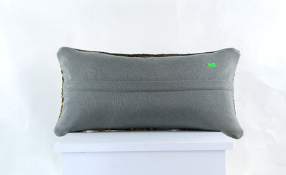 10x20 Kilim Lumbar Pillow Cover Vintage Ethnic Oushak Kilim Pillow Cover E1123