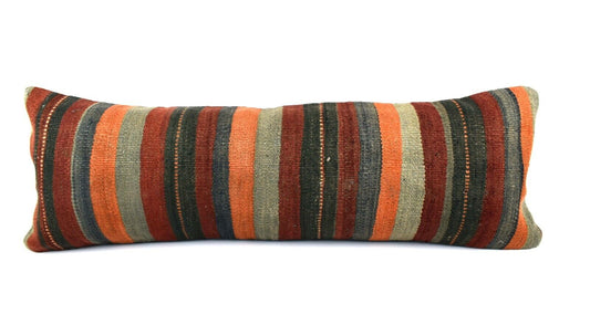 Kilim Pillow Cover 12x36 Handwoven Ethnic Vintage Handwoven Kilim Cushion A3240