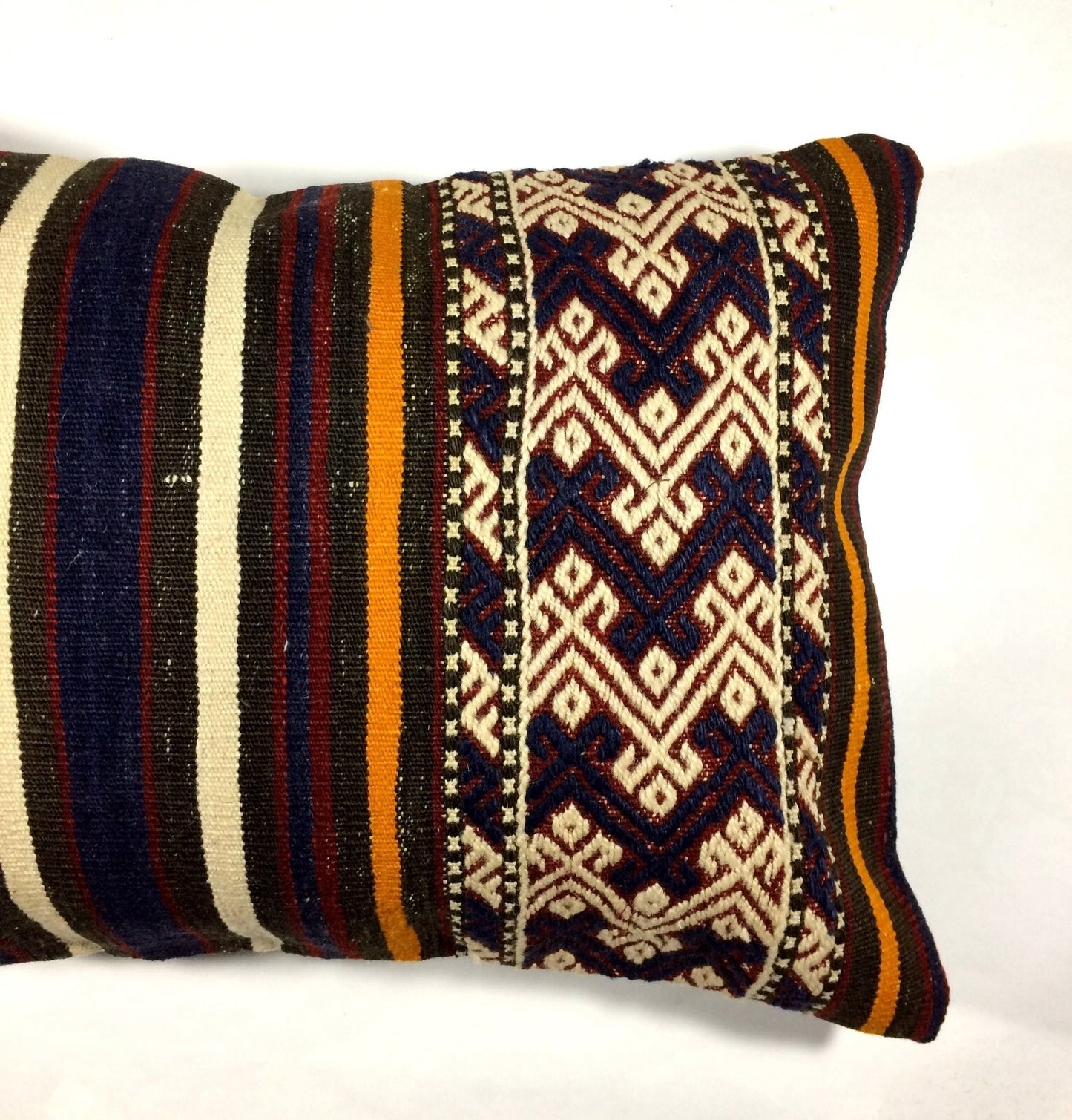 Kilim Pillow Cover 16x24 Tribal Vintage Turkish Carpet Lumbar Pillow Cover 300