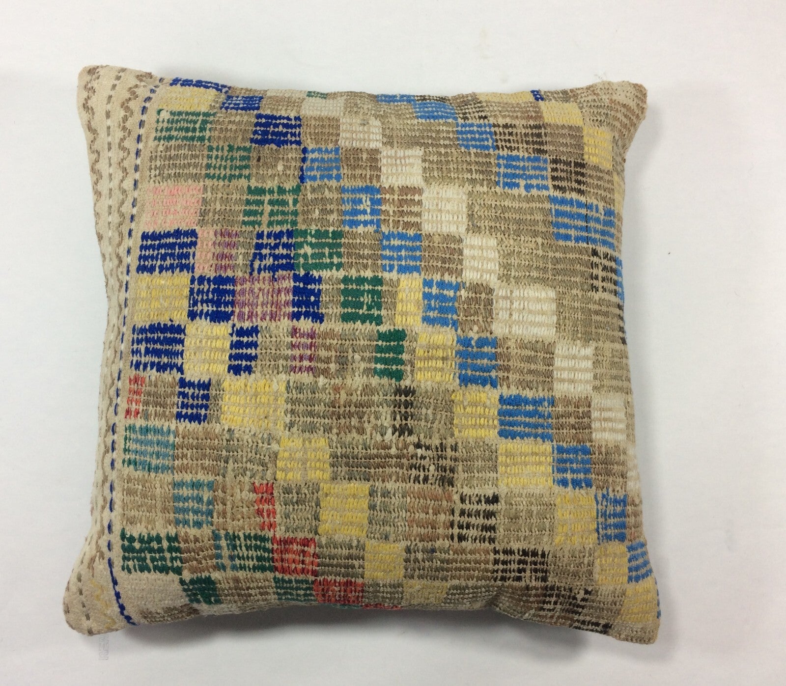 18"x18" Kilim Pillow Cover  Handmade Turkish Vintage Cushion Tribal Lumbar 1262