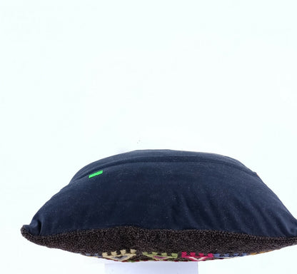 Turkish Handmade Kilim Pillow Cover 16x16 Home Decorative Wool Throw Lumbar A627