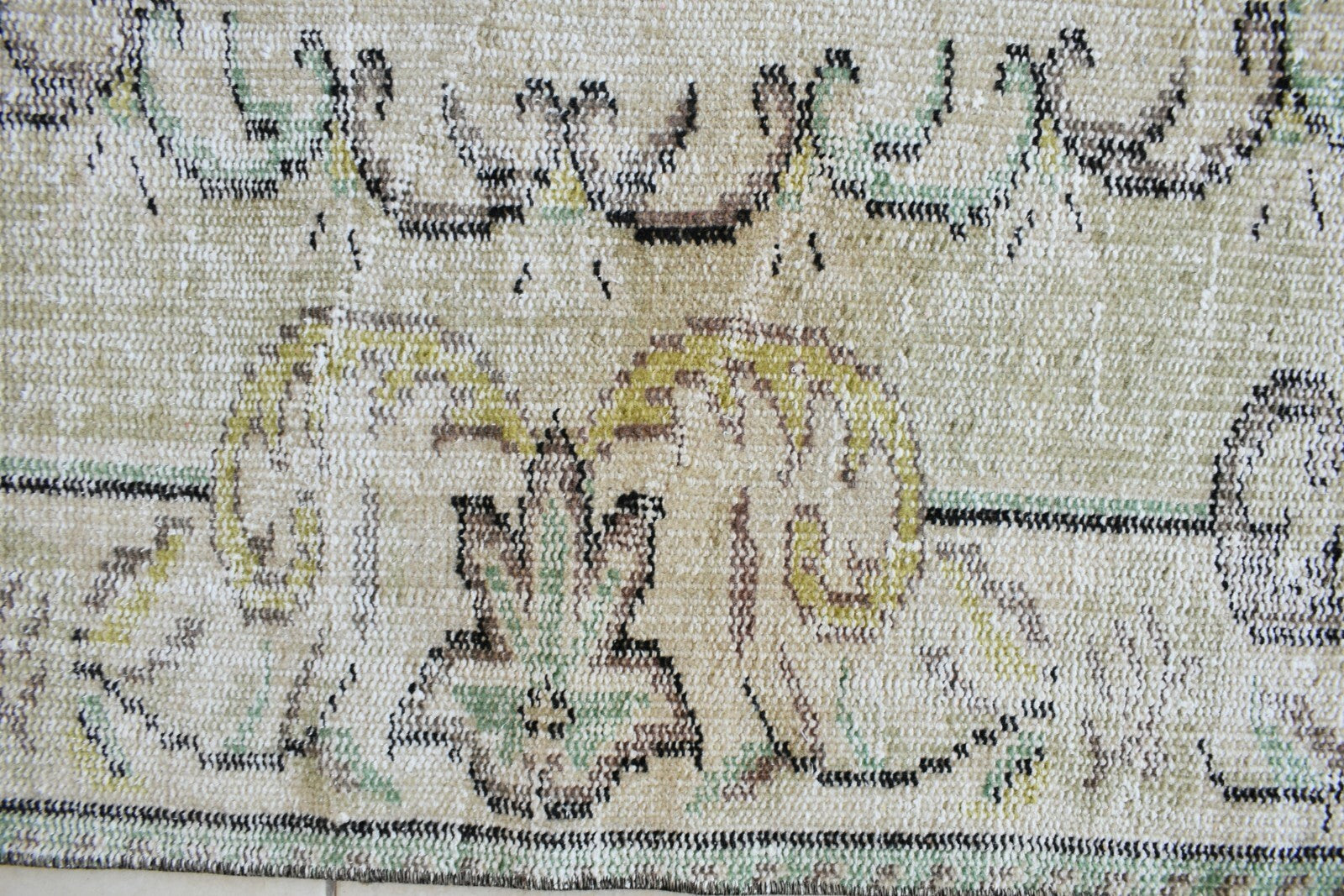 Large Turkish Rug 8.1x4.8 ft Vintage Rug Faded Oushak Rug Living Room Carpet B21