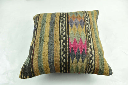 20x20 Kilim Pillow Cover Handmade Vintage Oushak Kilim Cushion Cover 2944