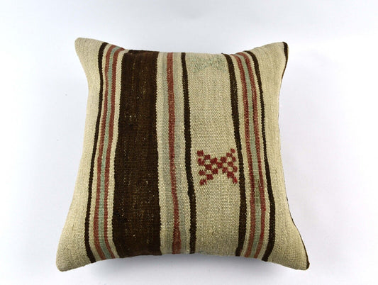 20x20 Kilim Pillow Cover Handmade Vintage Oushak Kilim Cushion Cover 4658