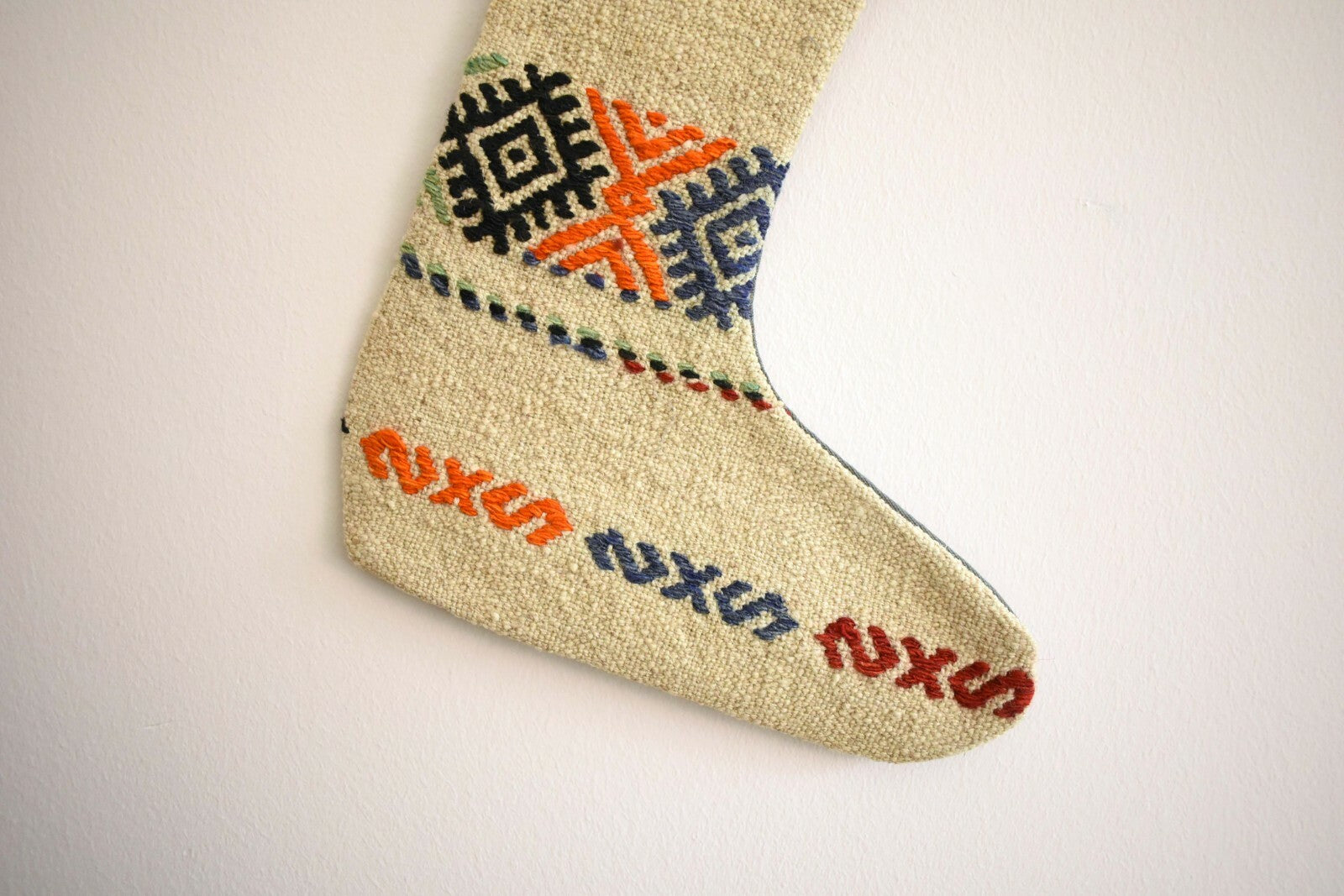  Kilim Christmas Stocking, Rug Christmas Socks, Christmas Decoration, S52