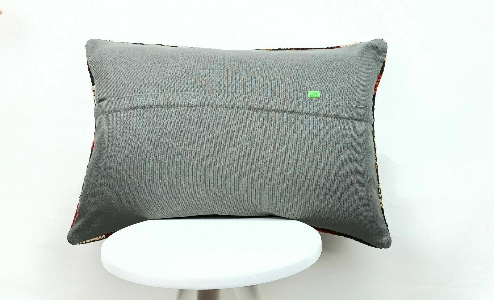 Kilim Lumbar Pillow Handknotted Oushak Rug Oriental Bohemian Ethinc Cushion E506