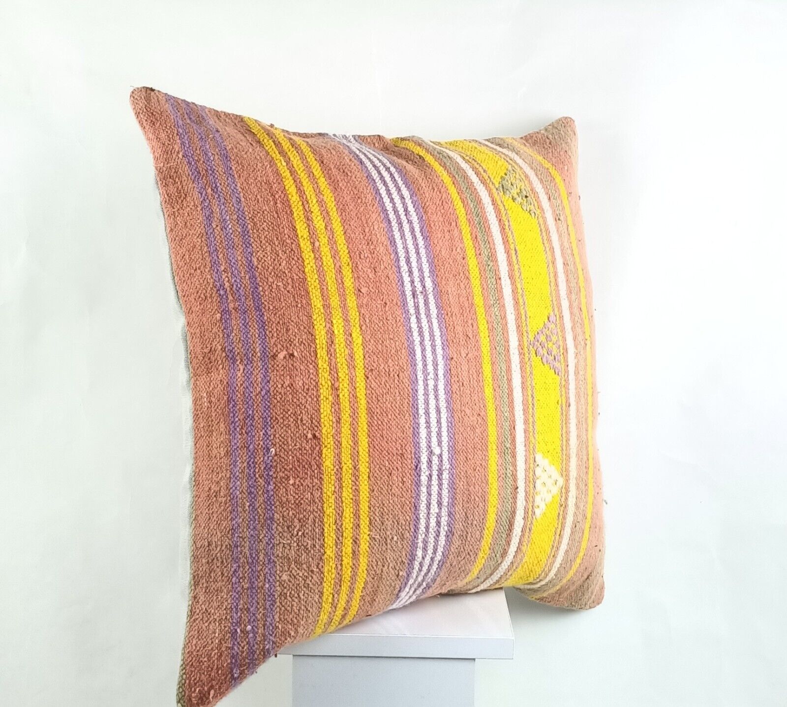 20x20 Kilim Pillow Cover Handmade Vintage Oushak Kilim Cushion Cover 2550