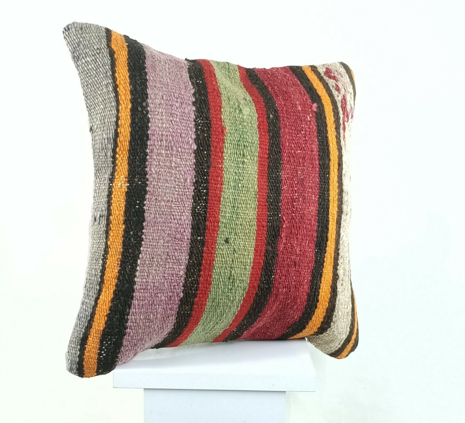 Kilim Pillow Cover 16x16 Oriental Traditional Handmade Bohemian Cushion A1173