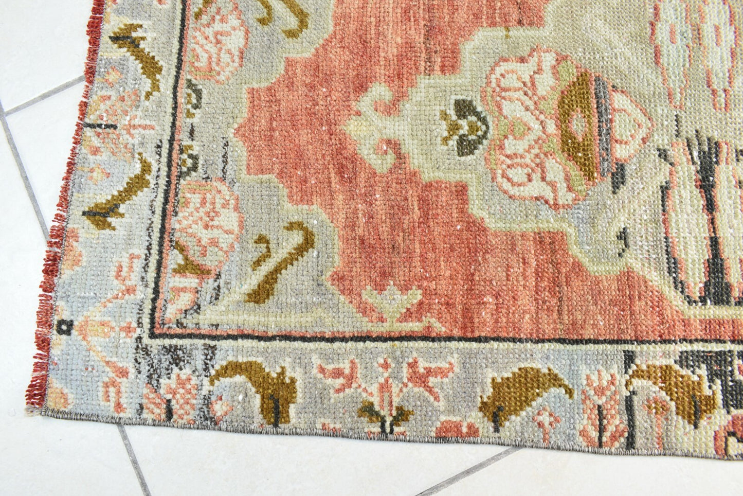 Anatolian Runner 2.8x1.6 ft Vintage Turkish Runner Oushak Runner Rug Y38