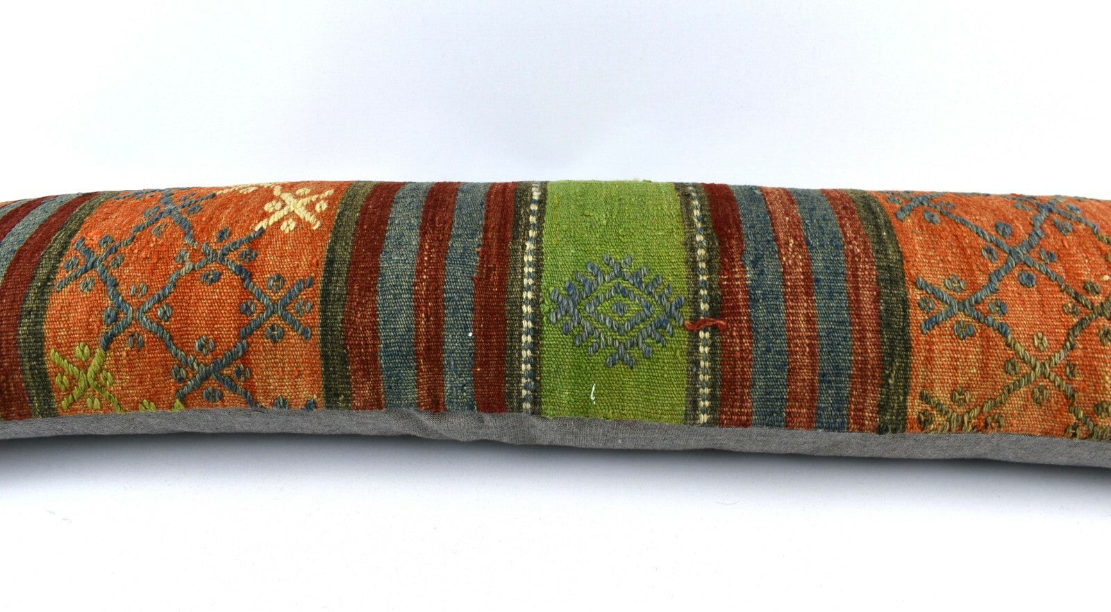 Kilim Pillow Cover 12x48 Vintage Handwoven Long Lumbar Pillow Cover  A3287