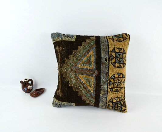 16x16 Kilim Pillow Cover Home Decorative Handmade Vintage Cushion Cover A3077