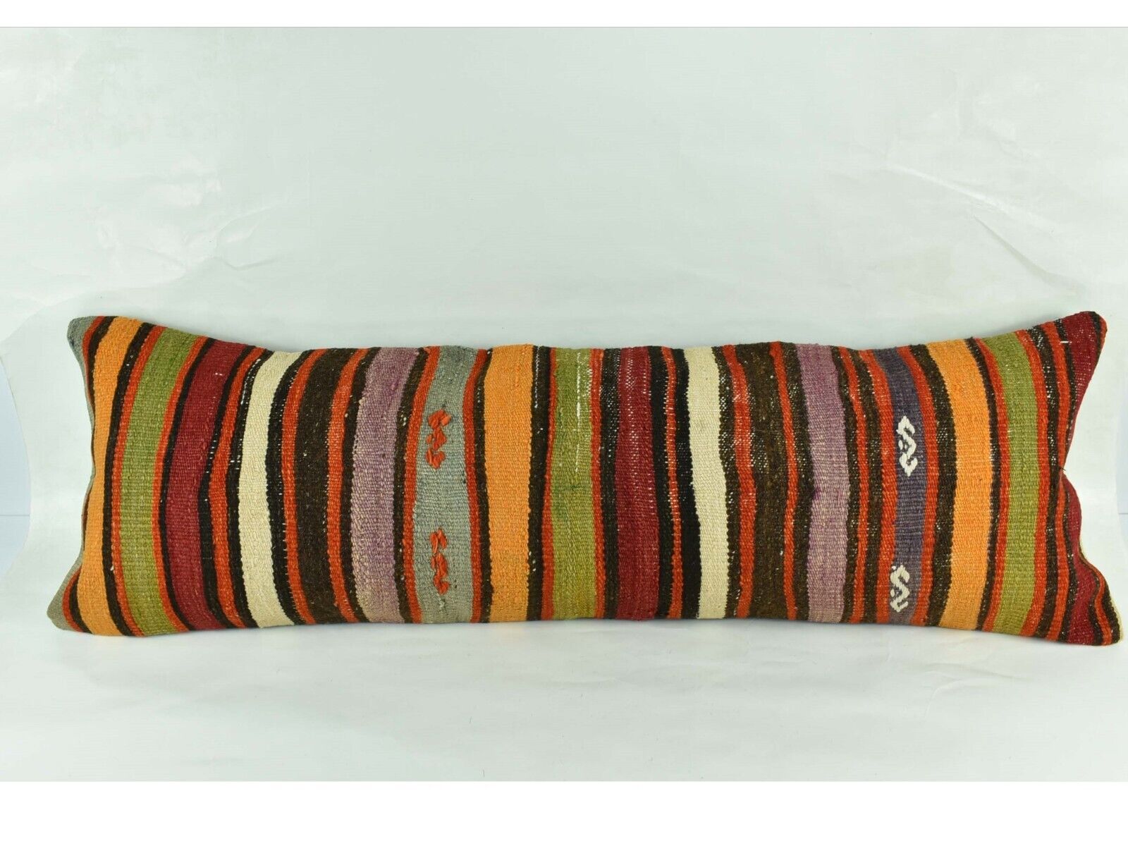 Extra Large Kilim Pillow Cover 16x48 Handmade Ethnic Boho Oriental Lumbar 3232