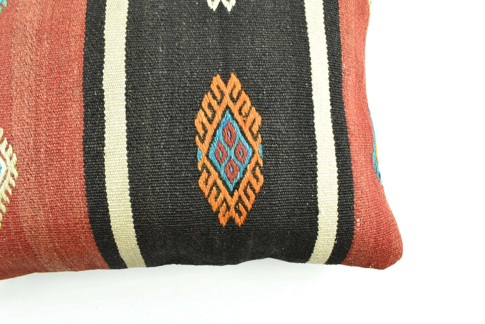 Kilim Pillow Cover 16x24 Tribal Vintage Turkish Carpet Lumbar Pillow Cover 3081