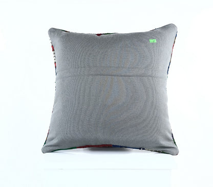 18"x18" Kilim Pillow Cover  Handmade Turkish Vintage Cushion Tribal Lumbar E1385