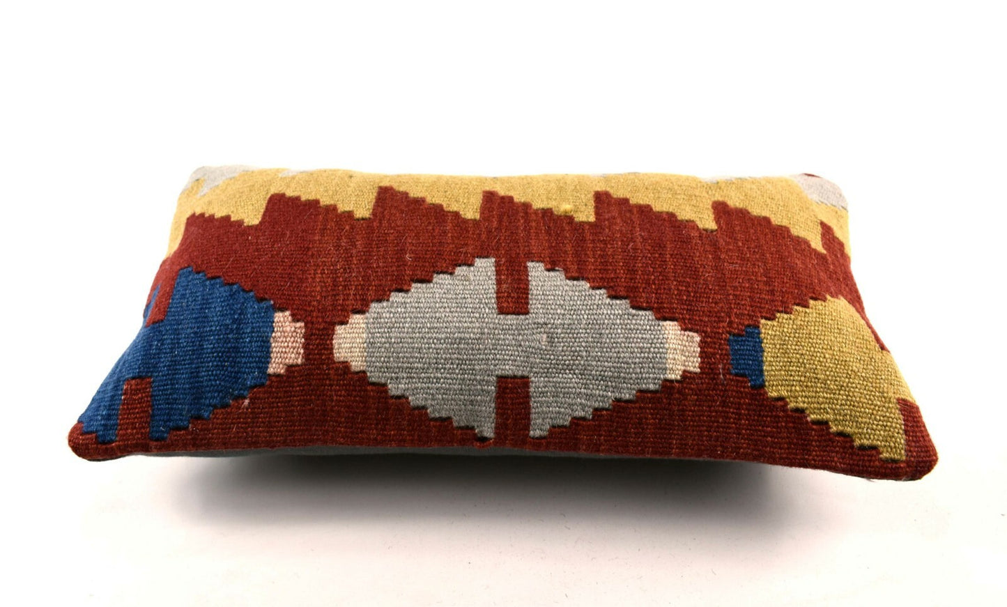 8x16 Kilim Pillow Cover Vintage Tribal Oushak Kilim Ethnic Lumbar Cover A2986