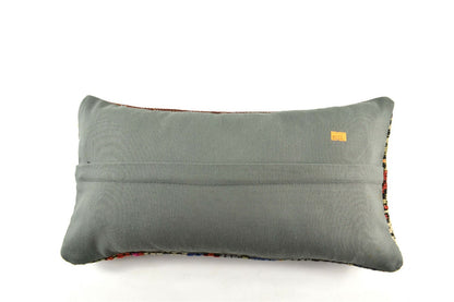 Kilim Lumbar Pillow Cover 10x20 Decorative Handmade Sofa Couch Cushion A2731
