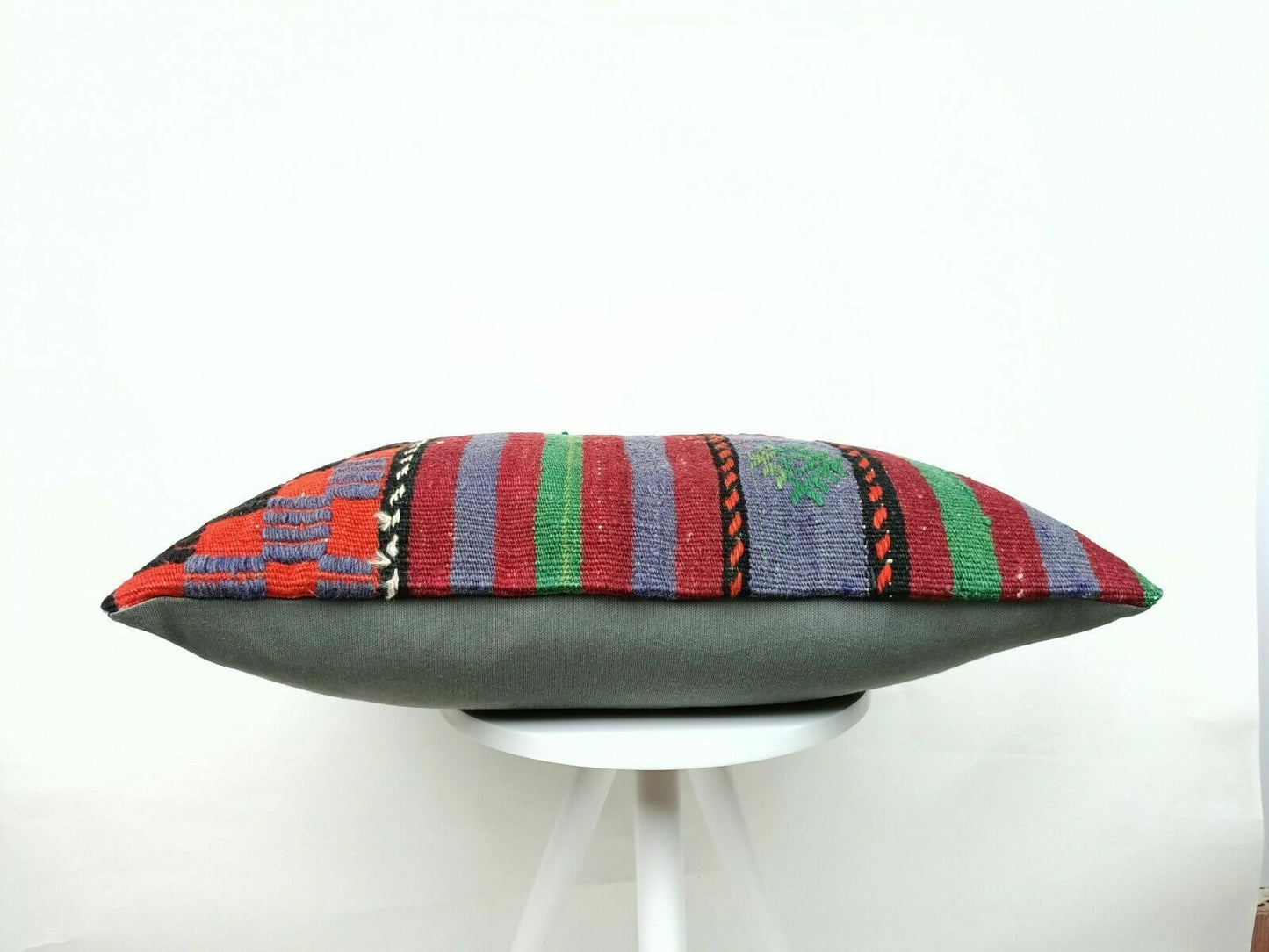 Kilim Pillow Cover 16x24 Handmade Home Decorative Sofa Wool Lumbar Cushion E451