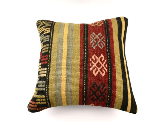 20x20 Kilim Pillow Cover Handmade Vintage Oushak Kilim Cushion Cover 4696