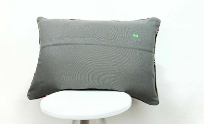 Kilim Lumbar Pillow Handknotted Oushak Rug Oriental Bohemian Ethinc Cushion E509