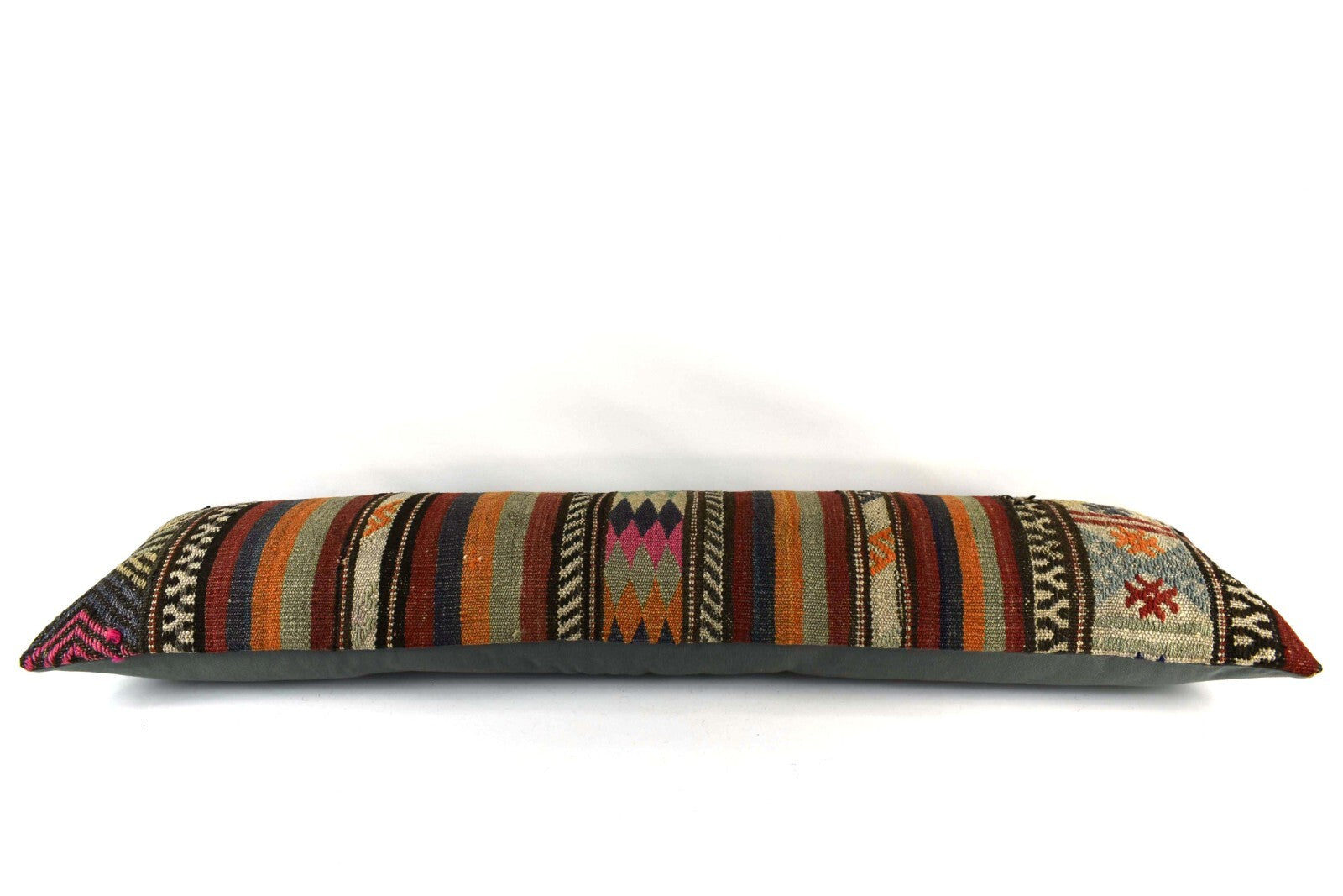 12x48 Vintage Rug Pillow Cover Handwoven Kilim Lumbar Pillow Cover 4339