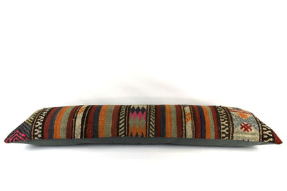 12x48 Vintage Rug Pillow Cover Handwoven Kilim Lumbar Pillow Cover 4339