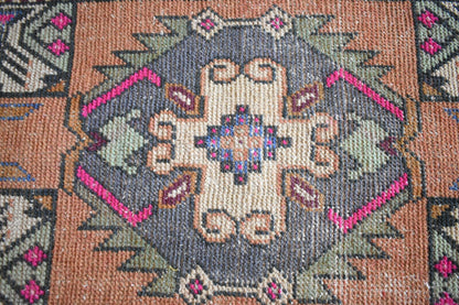 Turkish Runner 3.2x1.4 ft Runner Vintage Oushak Runner Small Faded Runner Y13