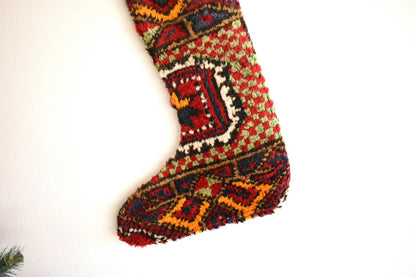 Christmas Stocking Kilim Gift Stocking Holiday Decor Sock Xmas Stocking S296