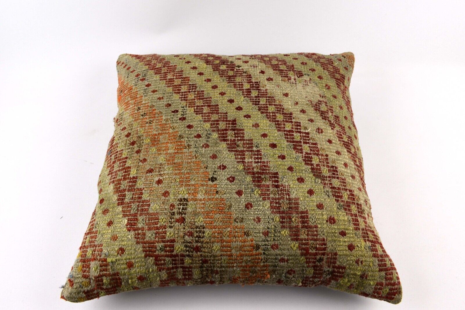 24x24 Kilim Pillow Cover Large Vintage Oushak Rug Ethnic Sofa Cushion 4809