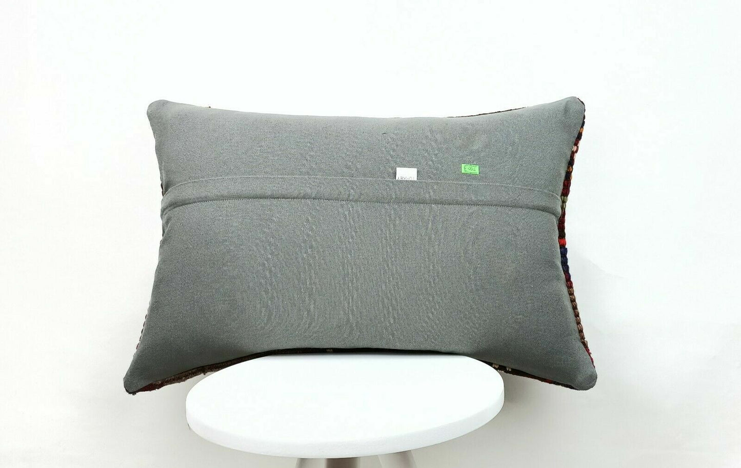 Kilim Lumbar Pillow Handknotted Oushak Rug Oriental Bohemian Ethinc Cushion E505