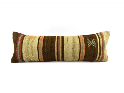 Kilim Pillow Cover 12x36 Handwoven Ethnic Vintage Handwoven Kilim Cushion A3231